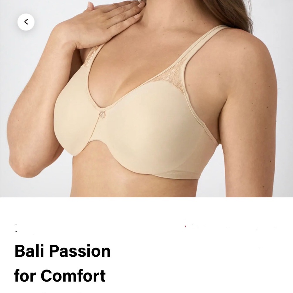 Bali Passion for Comfort Bra in Soft Taupe Size 40 NWT